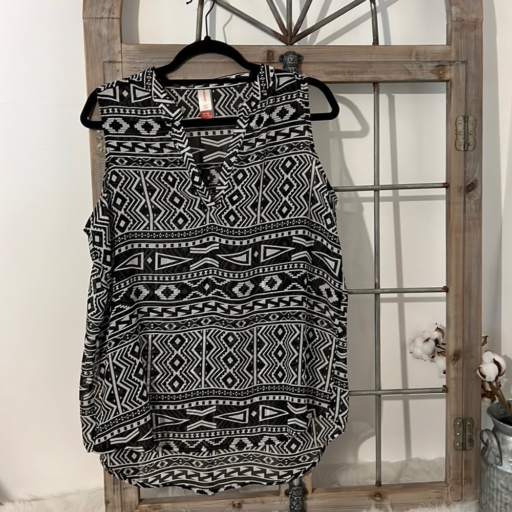 No Boundaries Sheer Sleeveless Blouse